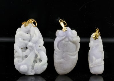Chinese Carved Jade Pendants