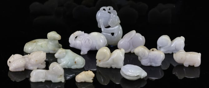 Chinese Carved Jade Figures