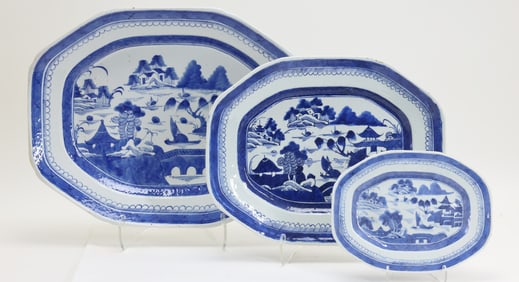 Chinese Canton Porcelain Platters