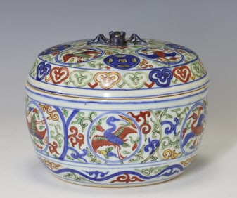 Chinese Wucai Porcelain Censer