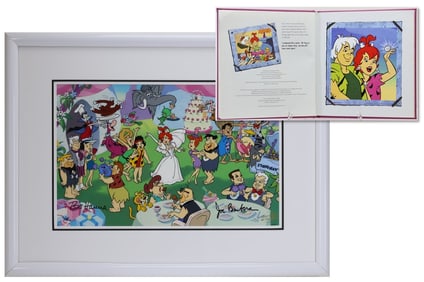 Hanna & Barbera Signed Animation Cel and Album
