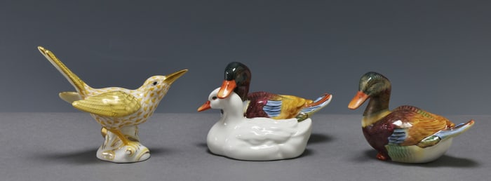 Herend Porcelain Bird Figurines