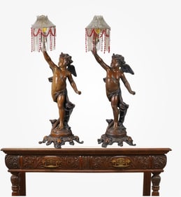 Sculptural Lamps After Jean-Louis Gregoire (1840 - 1890)