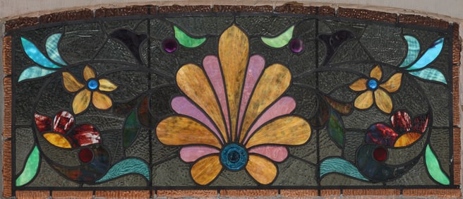 Stained & Leaded Glass Hanging Panel