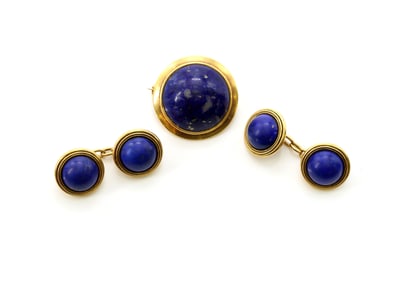 14K YG Lapis Set