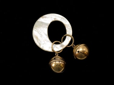 14K YG Mother of Pearl Rattle