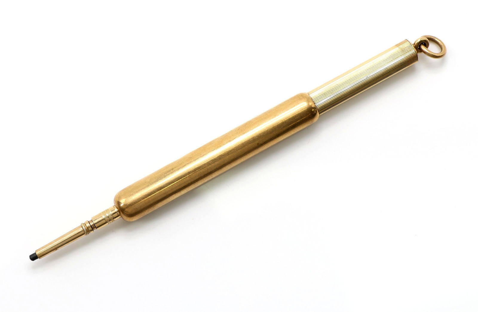 14k YG Pencil: 14k yellow gold telescoping pencil, 15.0dwt 2.75” and 5” extended