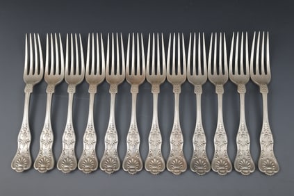 Caldwell Queen's Pattern Sterling Silver Forks