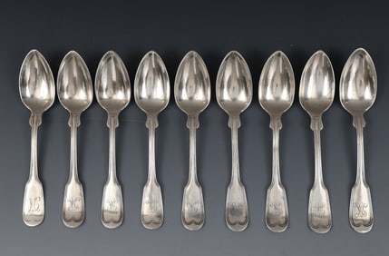 John Polhemus for Tiffany “French Thread" Sterling Silver Teaspoons