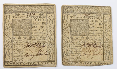 Delaware Colonial Currency