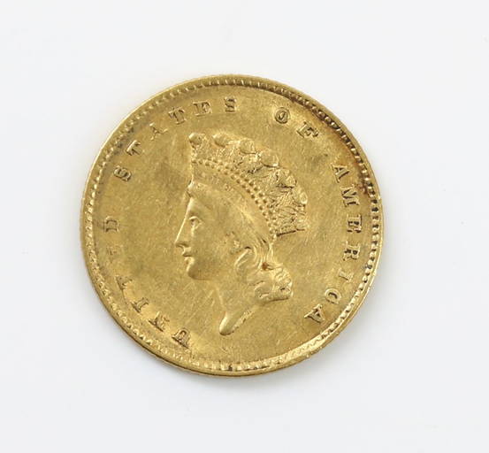 on 2) Us One Dollar Gold Coins 1850, 1851