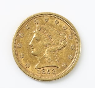 Gold United States Quarter Eagle ($2.50) 1853