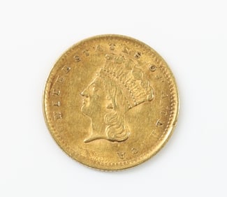 Gold United States One-Dollar 1856