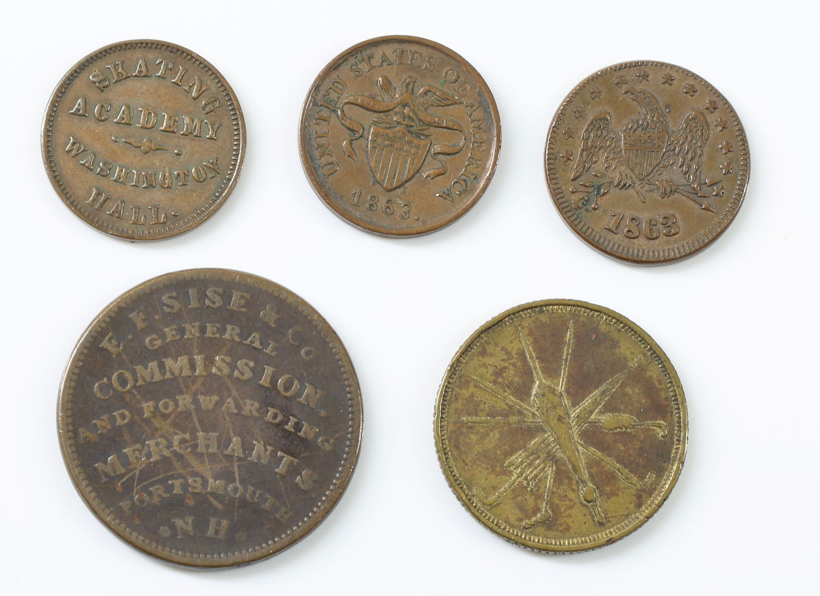 Nineteenth Century American Store/Trade Tokens (1 of 2)