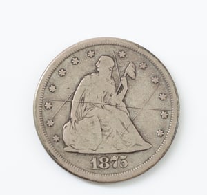 Seated Liberty Twenty-Cent Coin 1875CC
