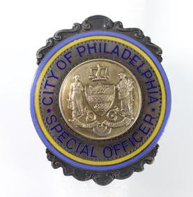 City Of Philadelphia-Special Officer Badge-Doctor Leon Levy (Broadcasting Pioneer)