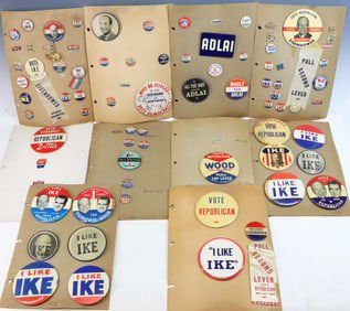 United States Political Pins-1952 & 1956 Presidential Campaigns