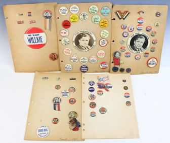 United States Political Pins-1930's and 1940's Presidential Campaigns