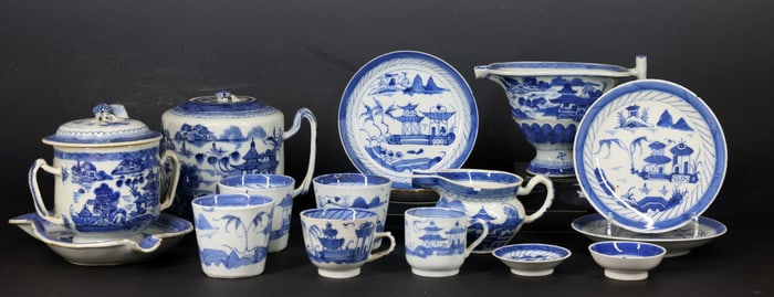 Canton Blue and White Tablewares