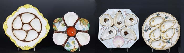Porcelain Oyster Plates, including Haviland & Co.