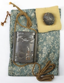 Japanese Silver Saya Inro