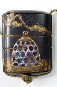 School of Korin Japanese Lacquer Inro