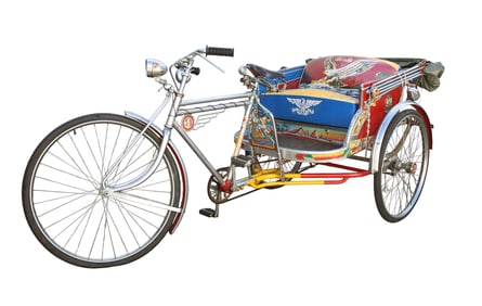 Paint Decorated Rickshaw Bicycle