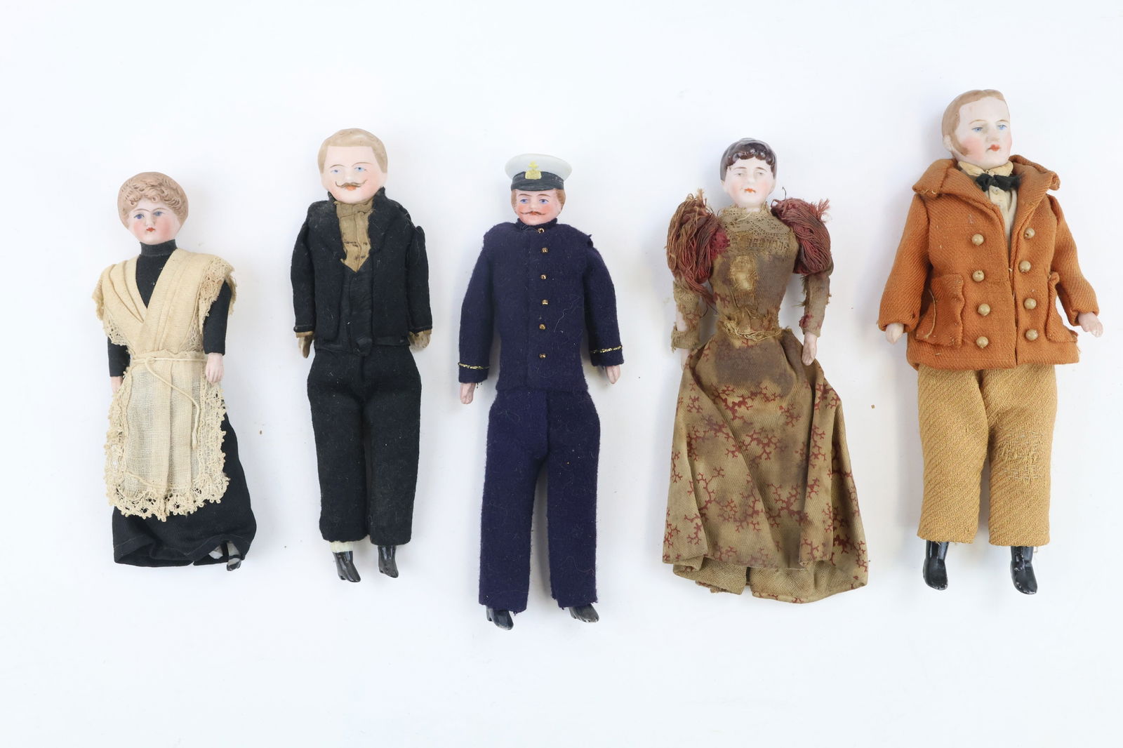 German Bisque Head Dollhouse Dolls (1 of 4)