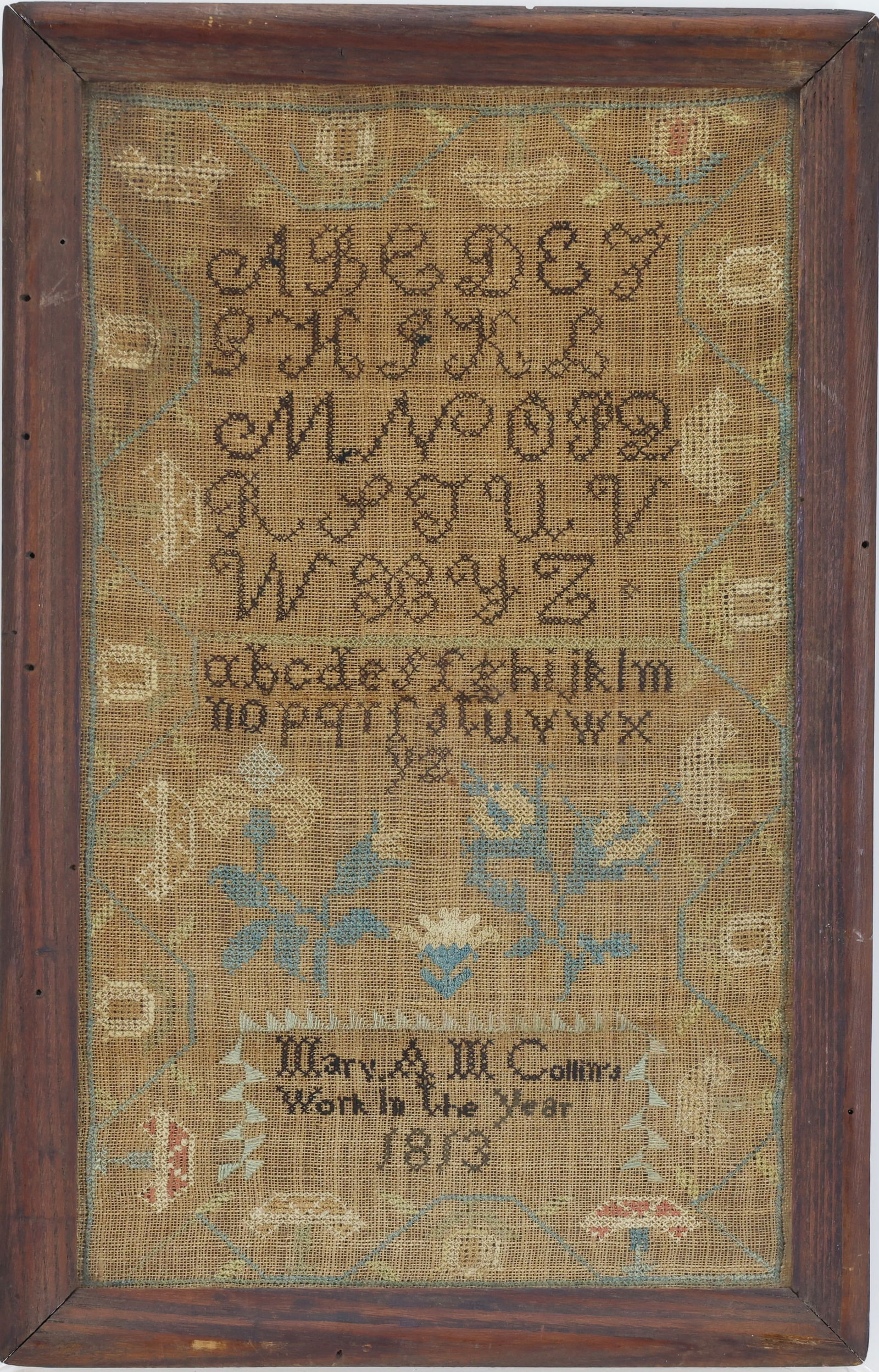 Needlework Alphabet Sampler, 1813 (1 of 5)