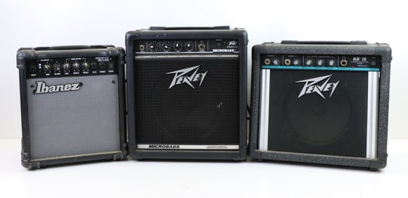 Peavey and Ibanez Guitar and Bass Amplifiers