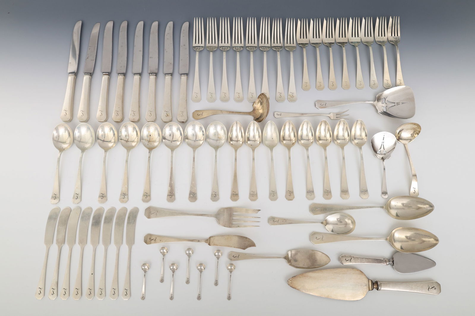 Wallace "Campania" Sterling Silver Flatware Service for 8 (1 of 12)