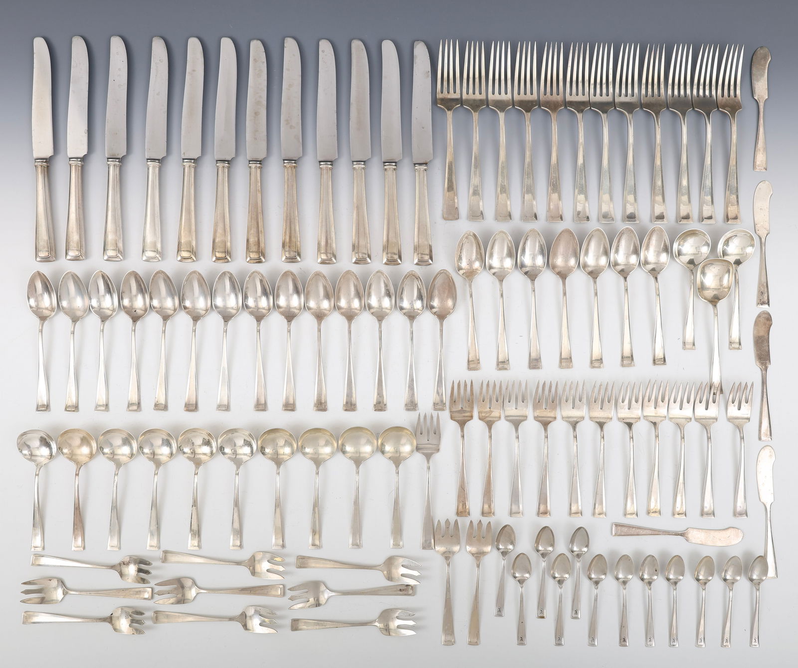 Wallace "Cabot" Sterling Silver Flatware Service for 12 With Extras (1 of 9)
