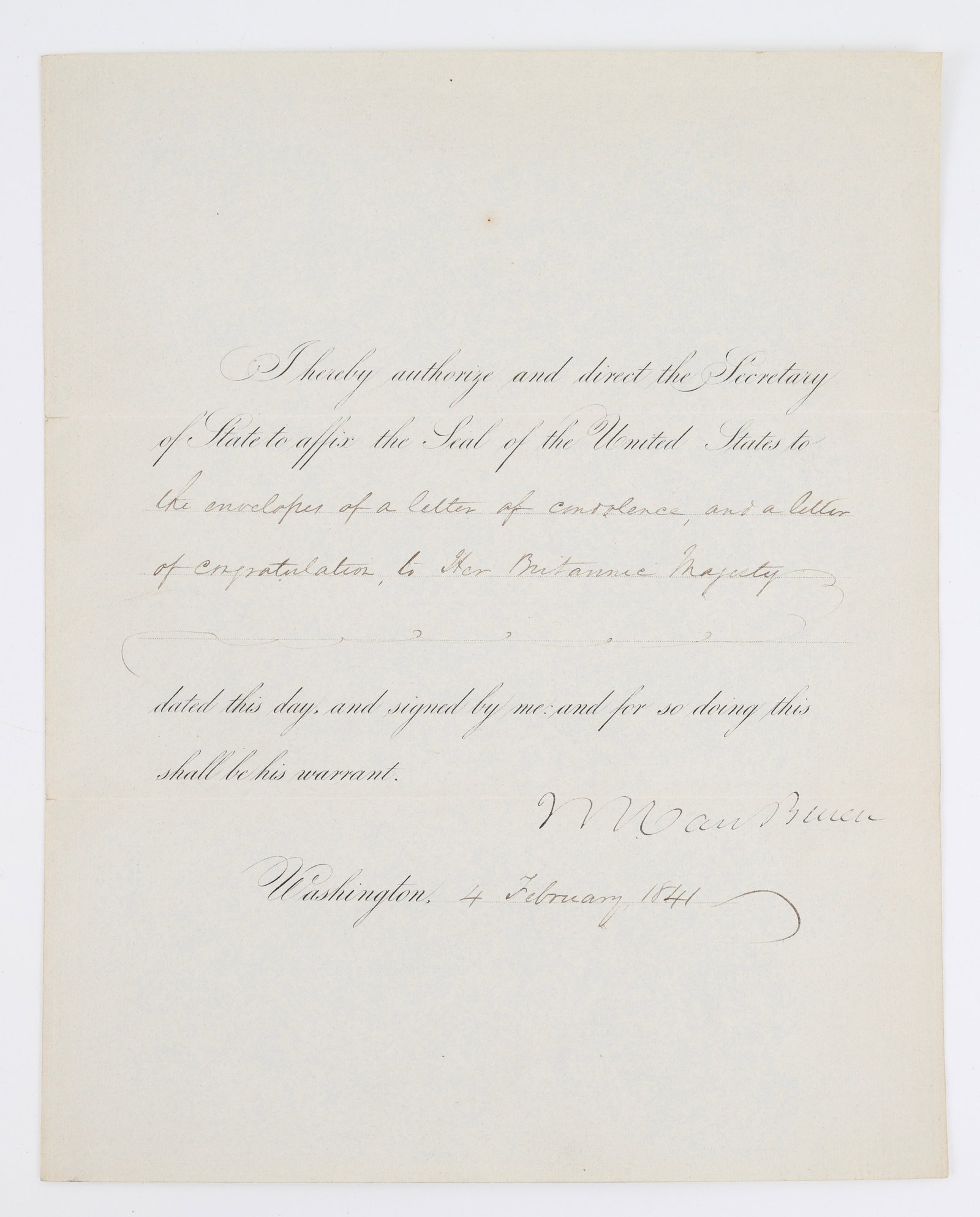 Autograph of U.S. President Martin Van Buren: Autograph of Martin Van Buren (1782-1862) United States politician and eighth president of the United States (1837-1841). A founder of the Democratic Party Van Buren held numerous political offices in