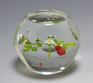 Paul Stankard Lampwork Paperweight, 1999