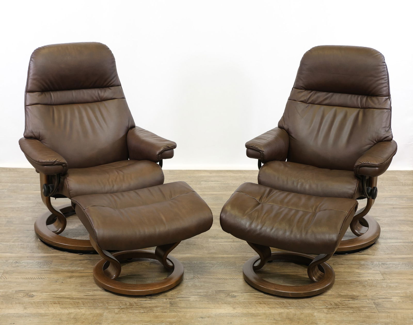 Ekornes "Stressless" Reclining Chairs and Ottomans (1 of 20)