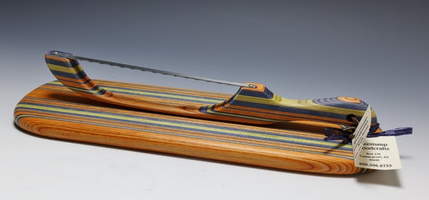 Treestump Woodcrafts Country Bread Knife and Board Set