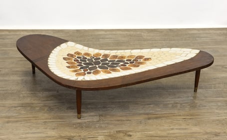 Mosaic Kidney Shaped Coffee Table