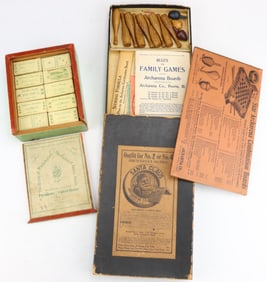 The House of Washington & The Palace of Santa Claus Game and Antique Domino/Puzzle Game Set