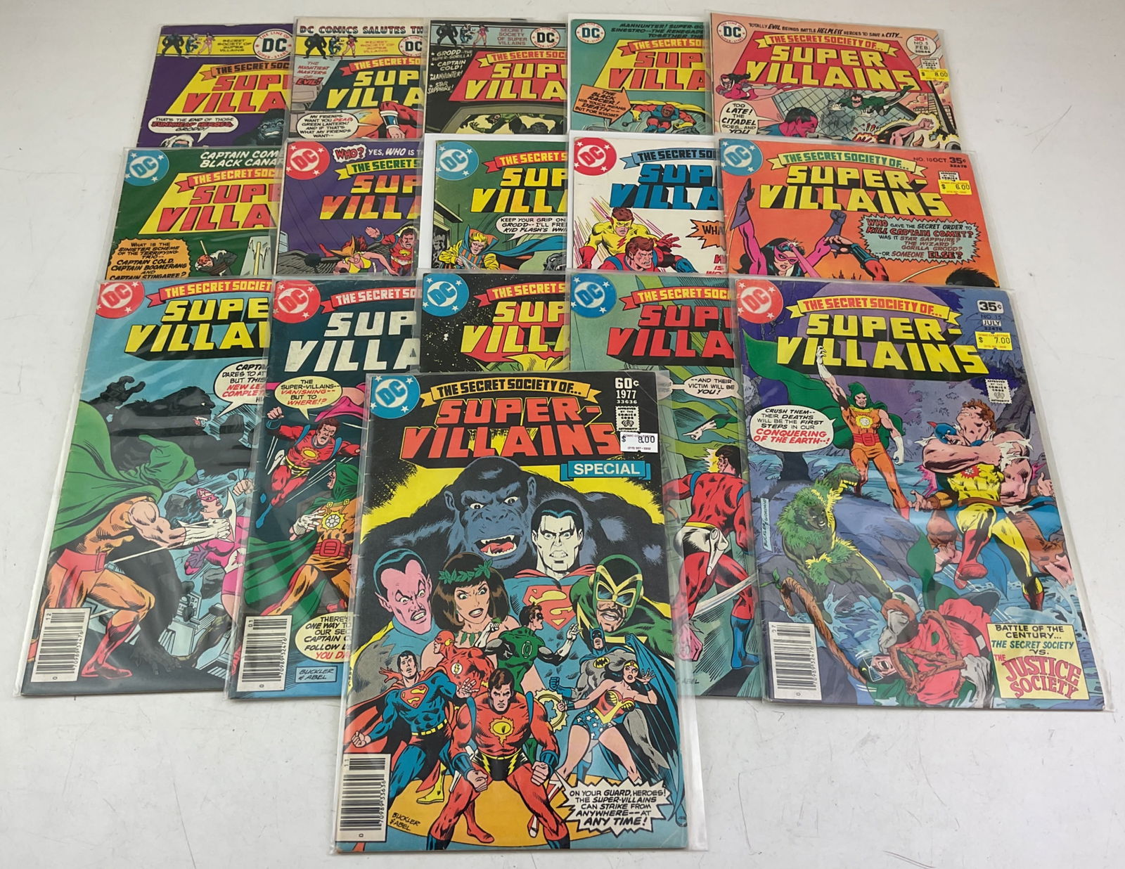 The Secret Society of Super Villains Comics: (16) The Secret Society of Super Villains. Including Special and #1-#15. Condition varies.