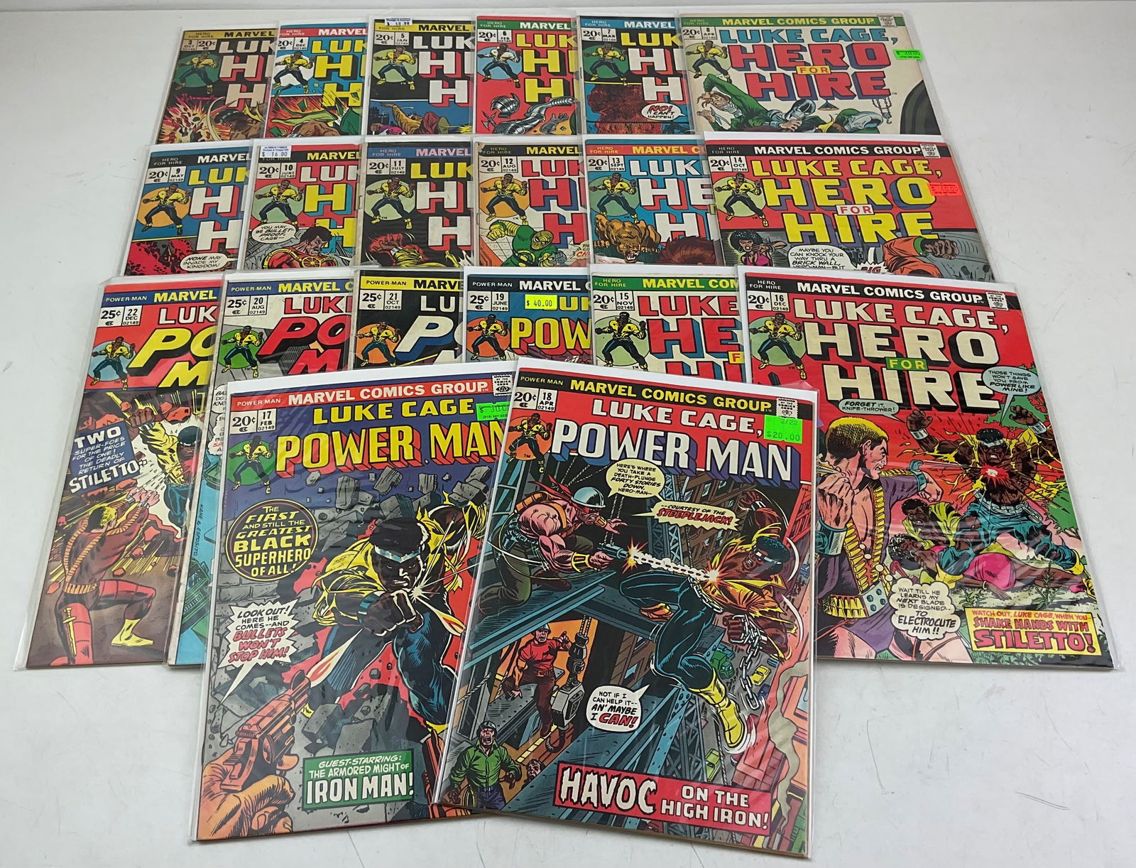 Luke Cage Comics: (20) Assorted Luke Cage Comics including #3-#22. Condition varies.