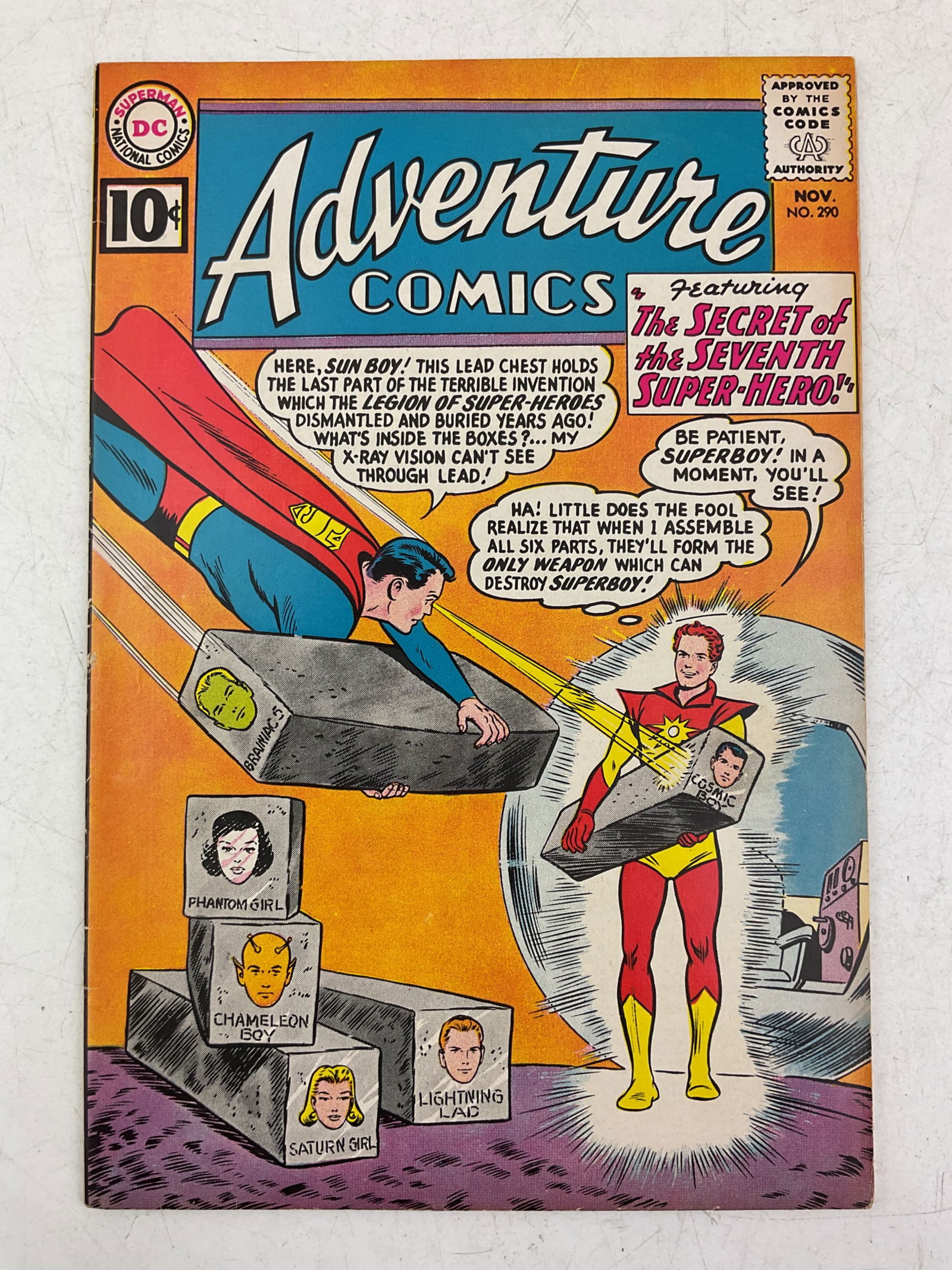 Adventure Comics #290: Adventure Comics #290, "Featuring the Secret of the Seventh Superhero", November 1961.