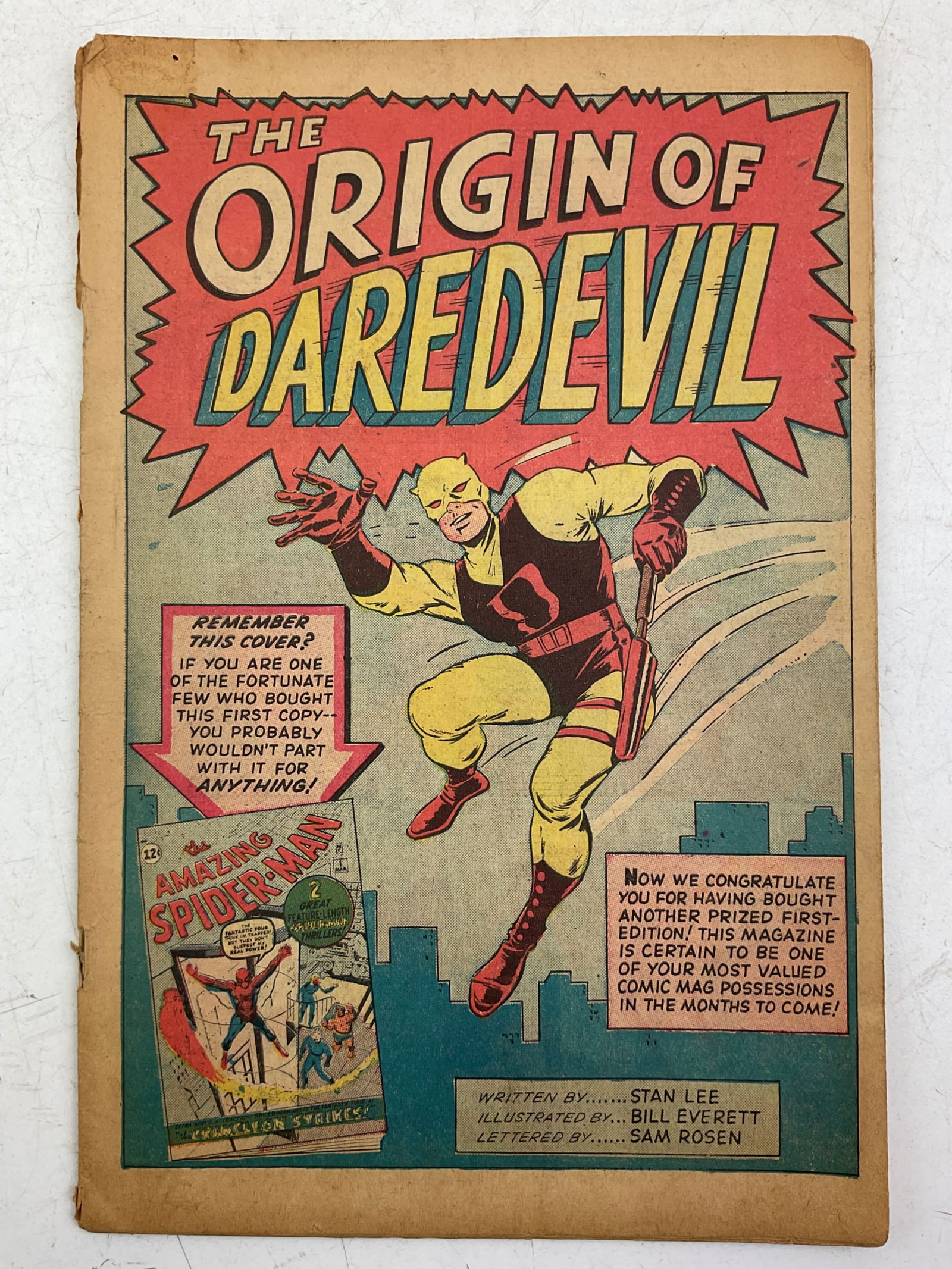 Daredevil #1 Coverless, 1st App. Daredevil (1 of 18)