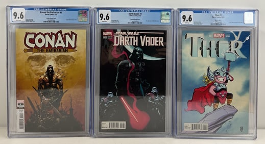 Conan The Barbarian #1, Darth Vader #1, Thor #1 All CGC