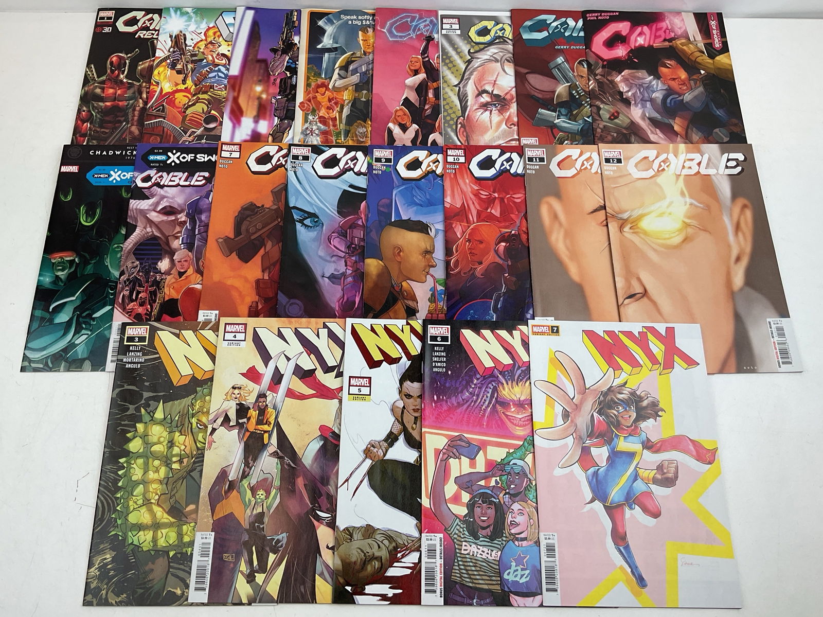 Marvel Comic Book Assortment: (21) Assorted Marvel Comics including, (16) Cable and (5) NYX. Condition varies.