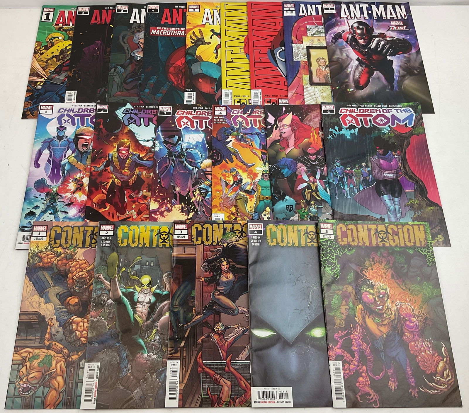 Marvel Comics: (20) Assorted Marvel Comics including (9) Ant-Man, (5) Contagion and (6) Children of the Atom. Condition varies.