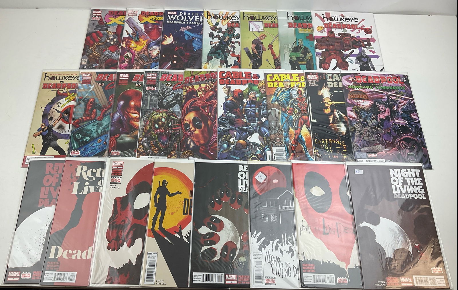 Deadpool and X-Force Comics: (24) assorted Marvel Deadpool and X-Force Comics. Condition varies.