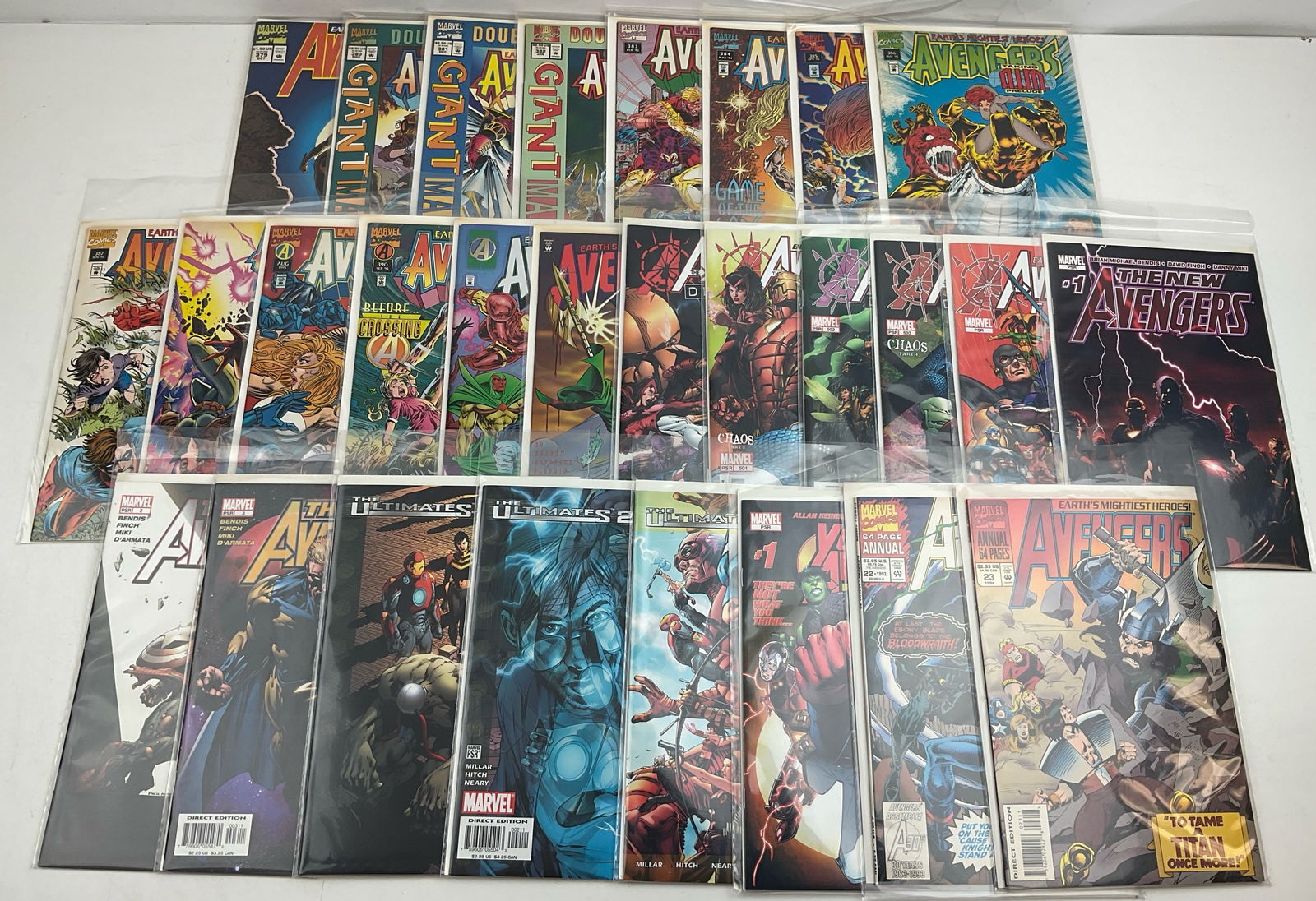 Avengers Comics: (28) assorted Marvel Avengers Comics. Condition varies.
