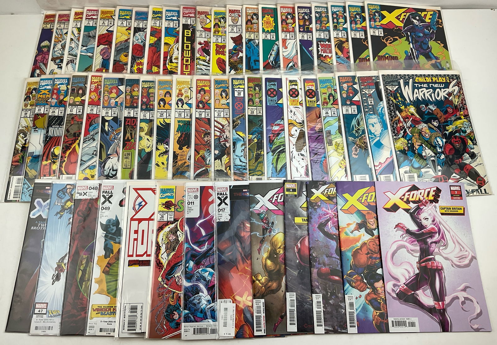 X-Force Comics: (55) assorted Marvel X-Force Comics. Condition varies.