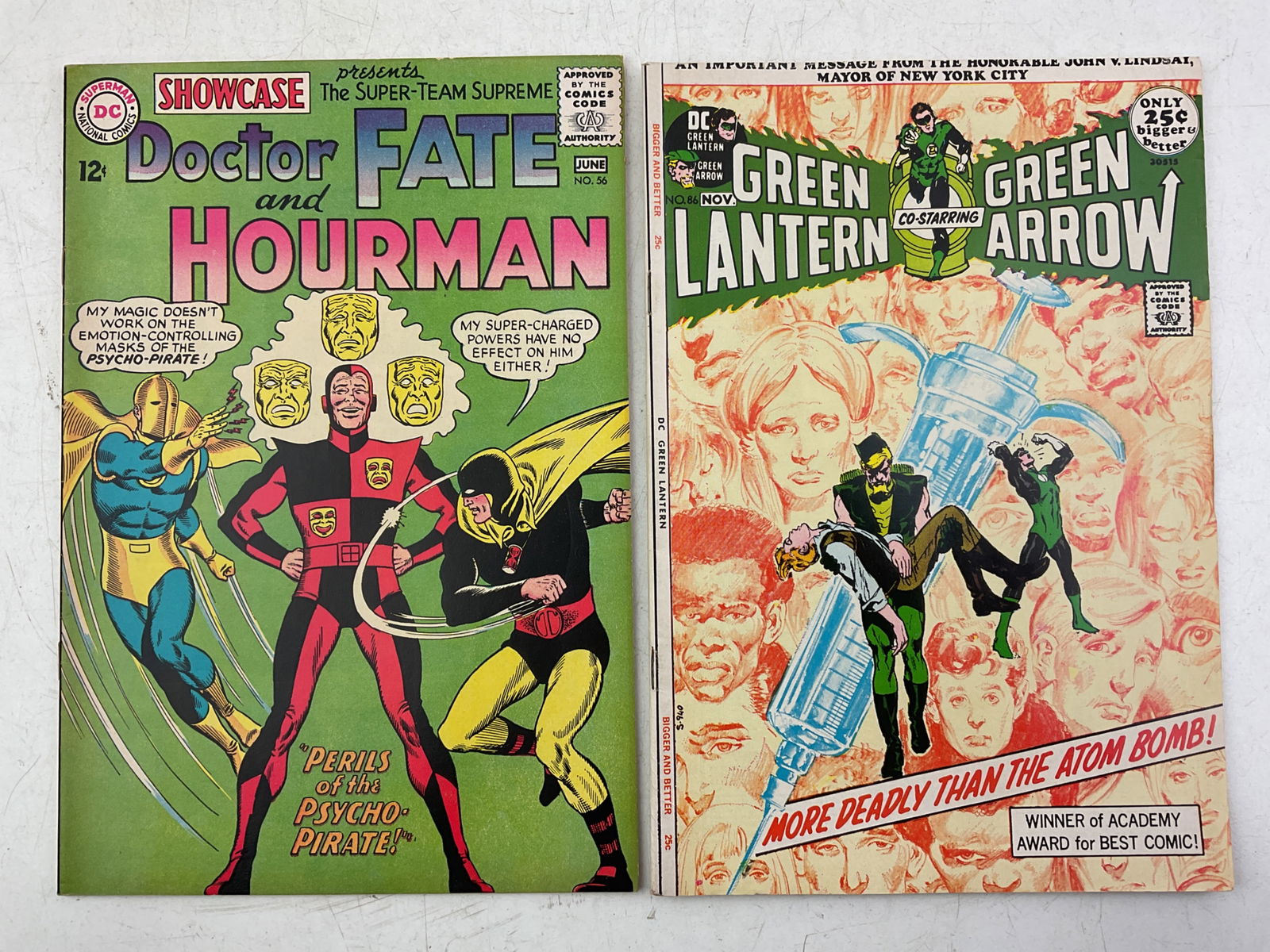 Showcase and Green Lantern Comics: DC, Showcase #56 and Green Lantern #86. Condition varies.