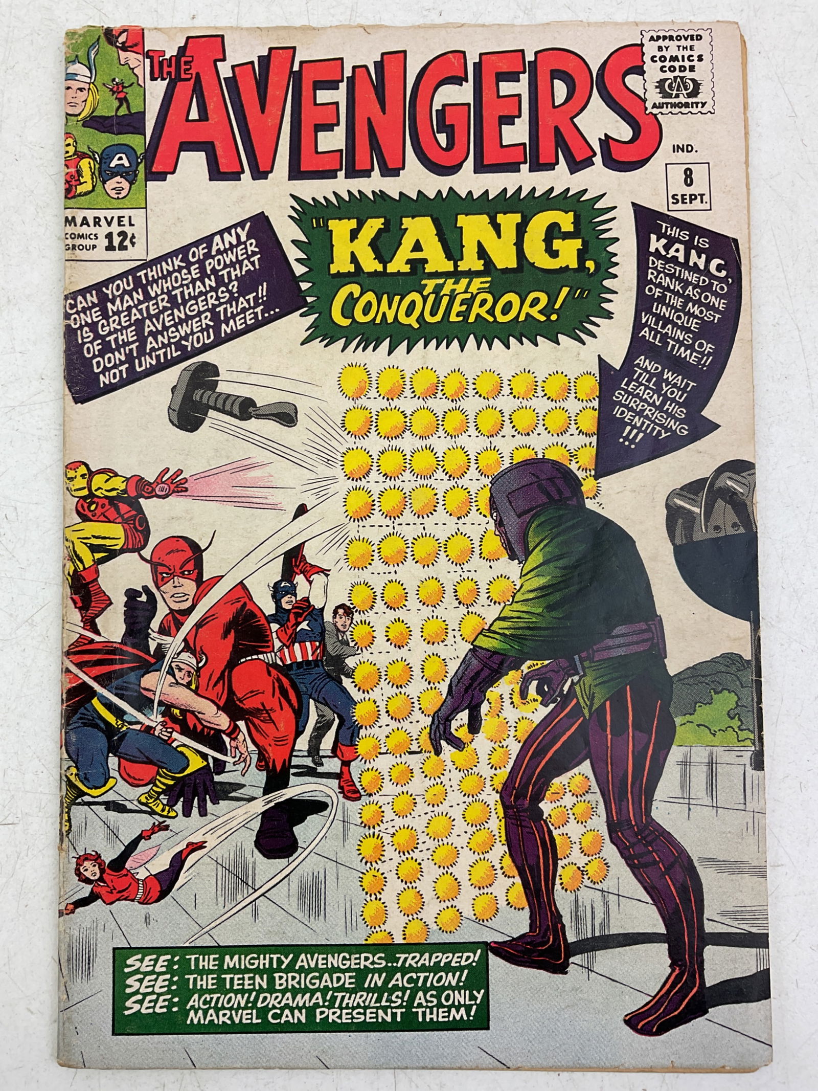 The Avengers #8, 1st App. Kang the Conqueror: Marvel Comics, The Avengers #8, 1st App. Kang the Conqueror
